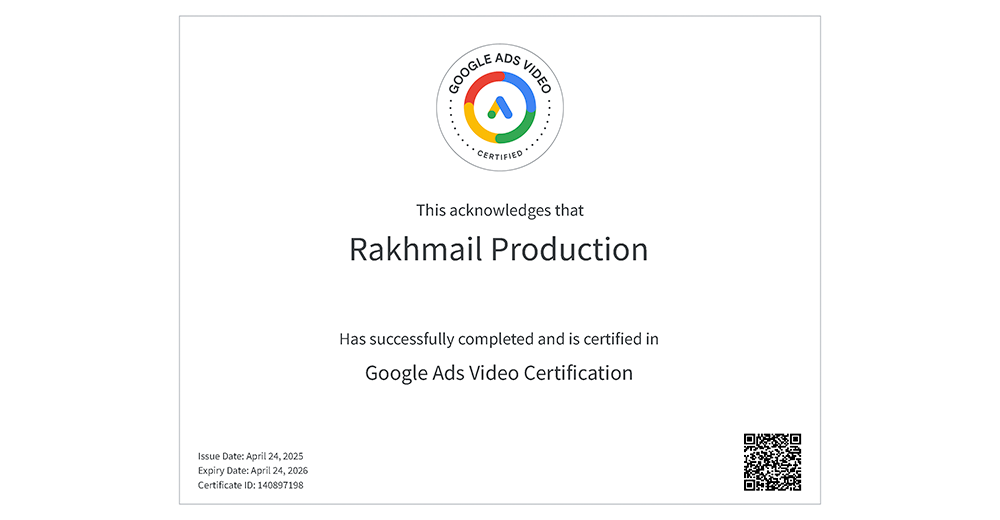 Rakhmail Production — official Google Partner